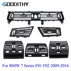 Chrome Front Center Left/Right Air Vent Grille Outlet Cover Middle Rear AC Vent Panel For BMW 7 Series F01 F02 730 735 745 750