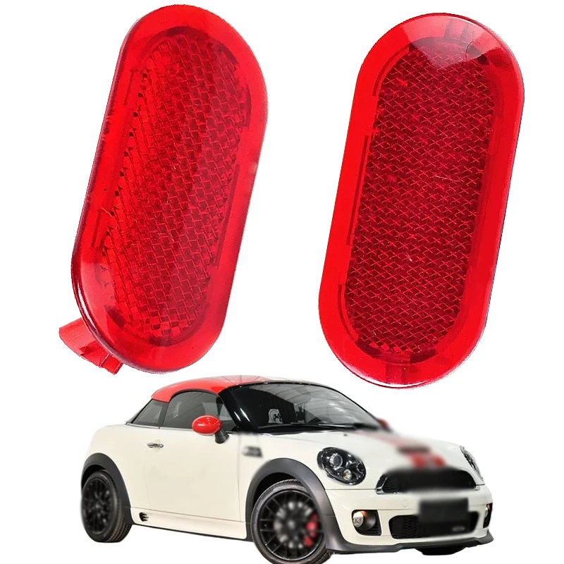 

2Pcs Red Car Door Trim Panel Reflector For Beetle Caddy Polo Touran Plastic Iight Interior Fit For VW Caddy 2004-2015 6Q0947419