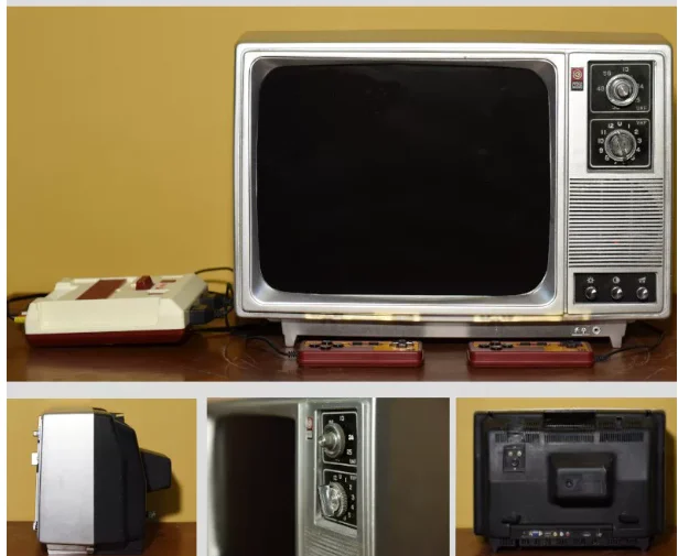 7080 nostalgic retro old-fashioned black and white TV changed to LCD advertising machine can be played by USB stick