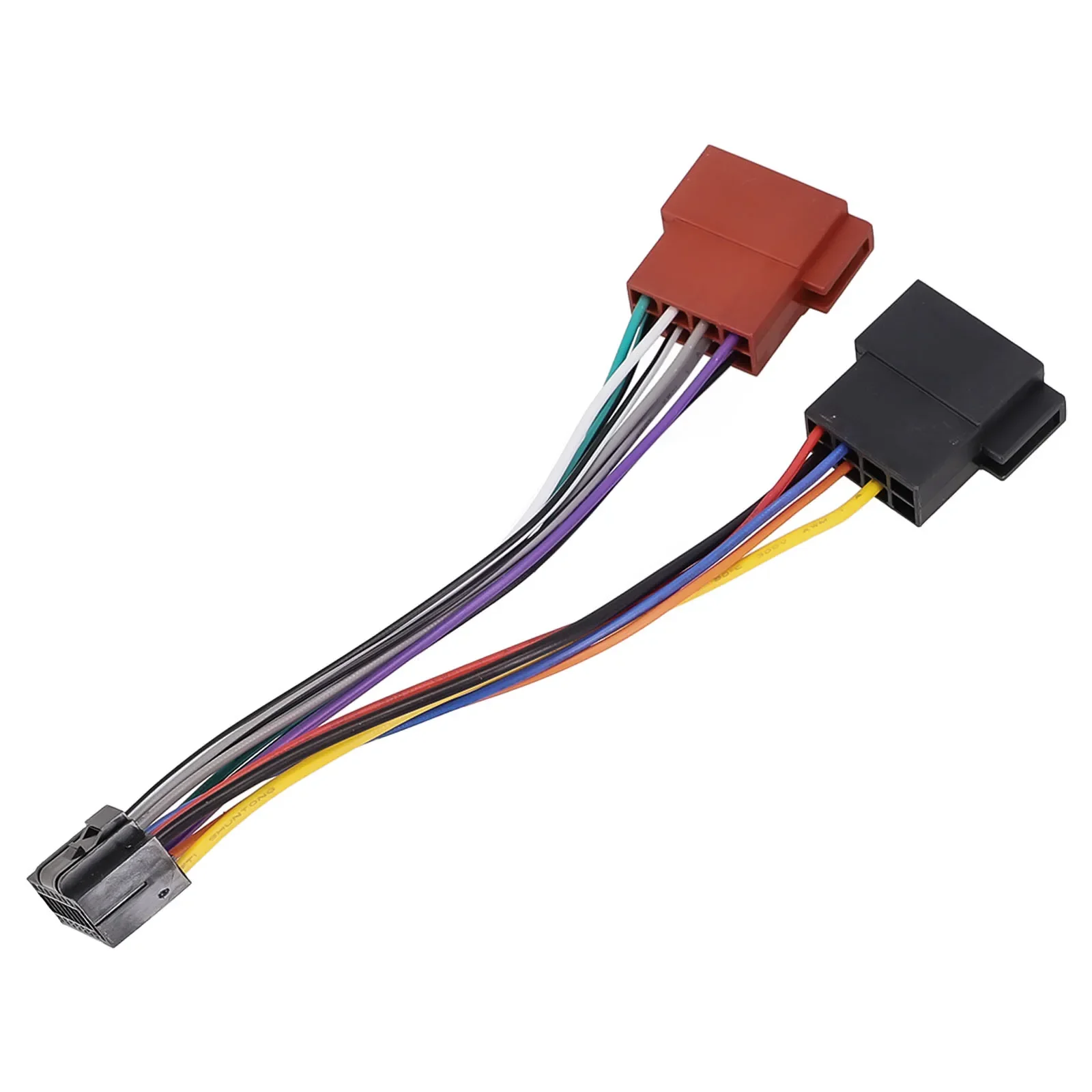 For ISO to For Kenwood Car Audio Harness Adapter 16 Pin Tinned Copper Conductors for Stable 12V Signal Transfer