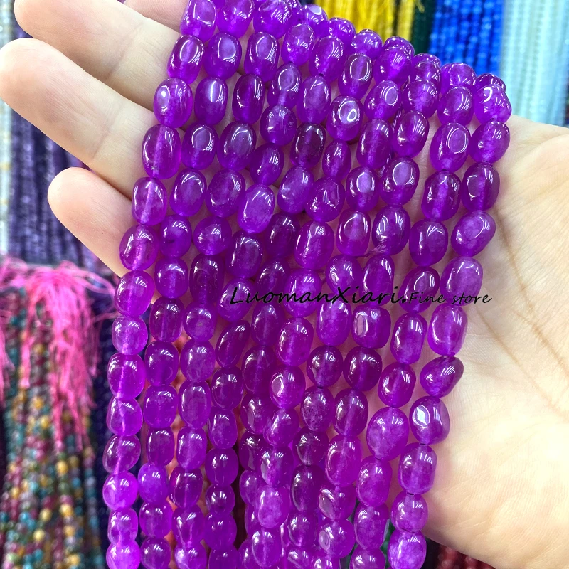 الحجر الطبيعي 8x10 مللي متر Iolite اللون العقيق فضفاض خزر عازل لصنع المجوهرات أقراط يدوية سوار إكسسوارات جذابة