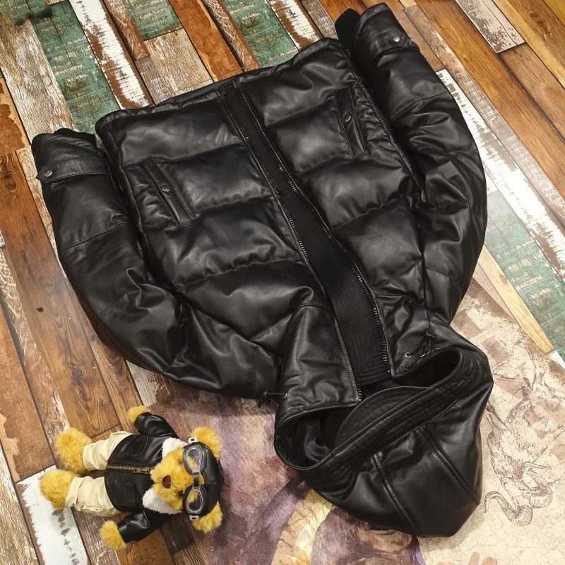 

Мужская утепленная куртка Curphey из натуральной кожи с воротником-стойкой, короткая модель, на молнии, с рукавами-фонариками