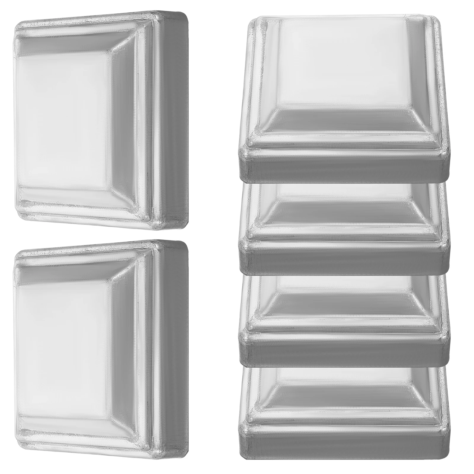 

6 Pcs Square Tube Cap Fence Post Covers Weatherproof Iron 80x80mm Durable Metal Accessories Gardening Supplies