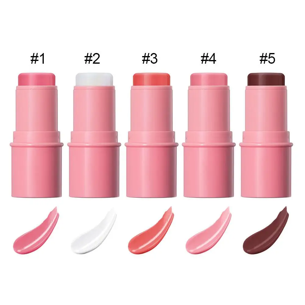 3-in-1 Cheek Lip Tinted Moistured Blush Stick Eye Cheek Contour Matte Brighten Lip Makeup And Bronzer Face Stick Highlight S4O1