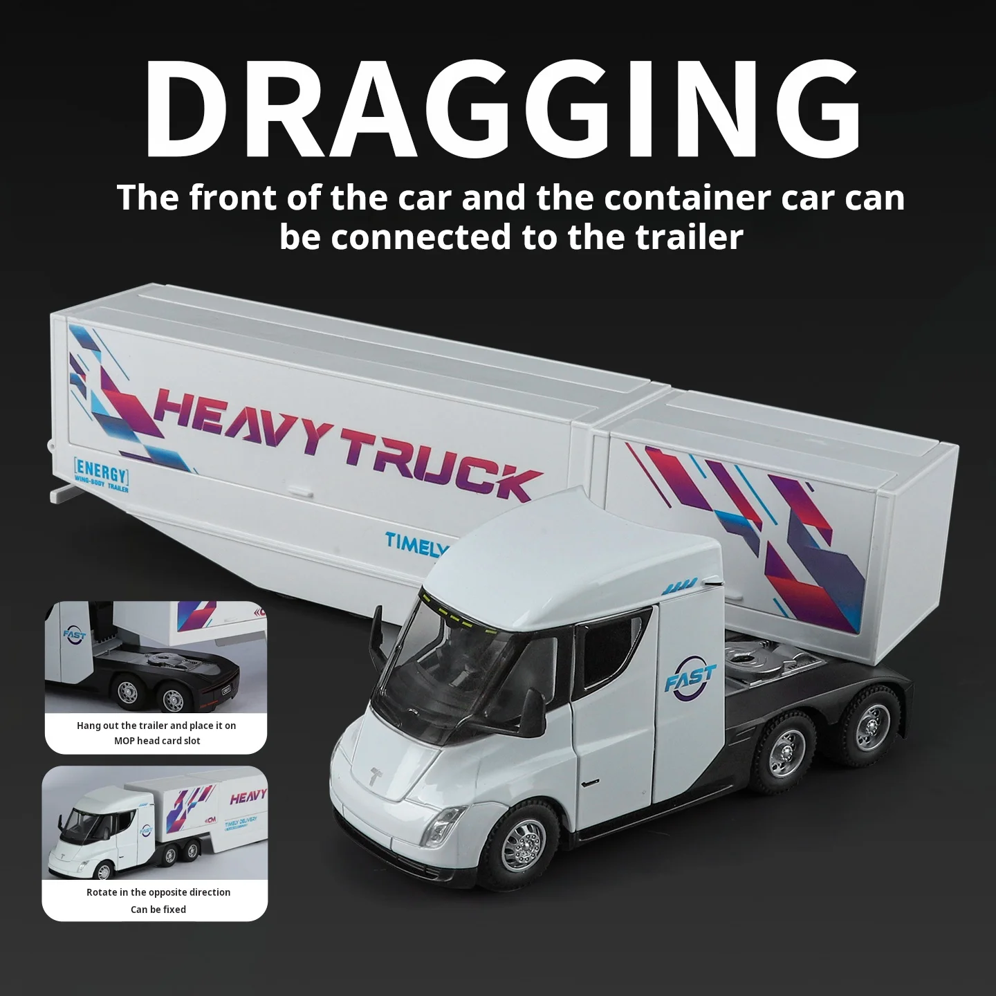 Alloy model car Container transport vehicle model Diecast car Model with Sound &Light Pull Back Boys Gift collectible toys