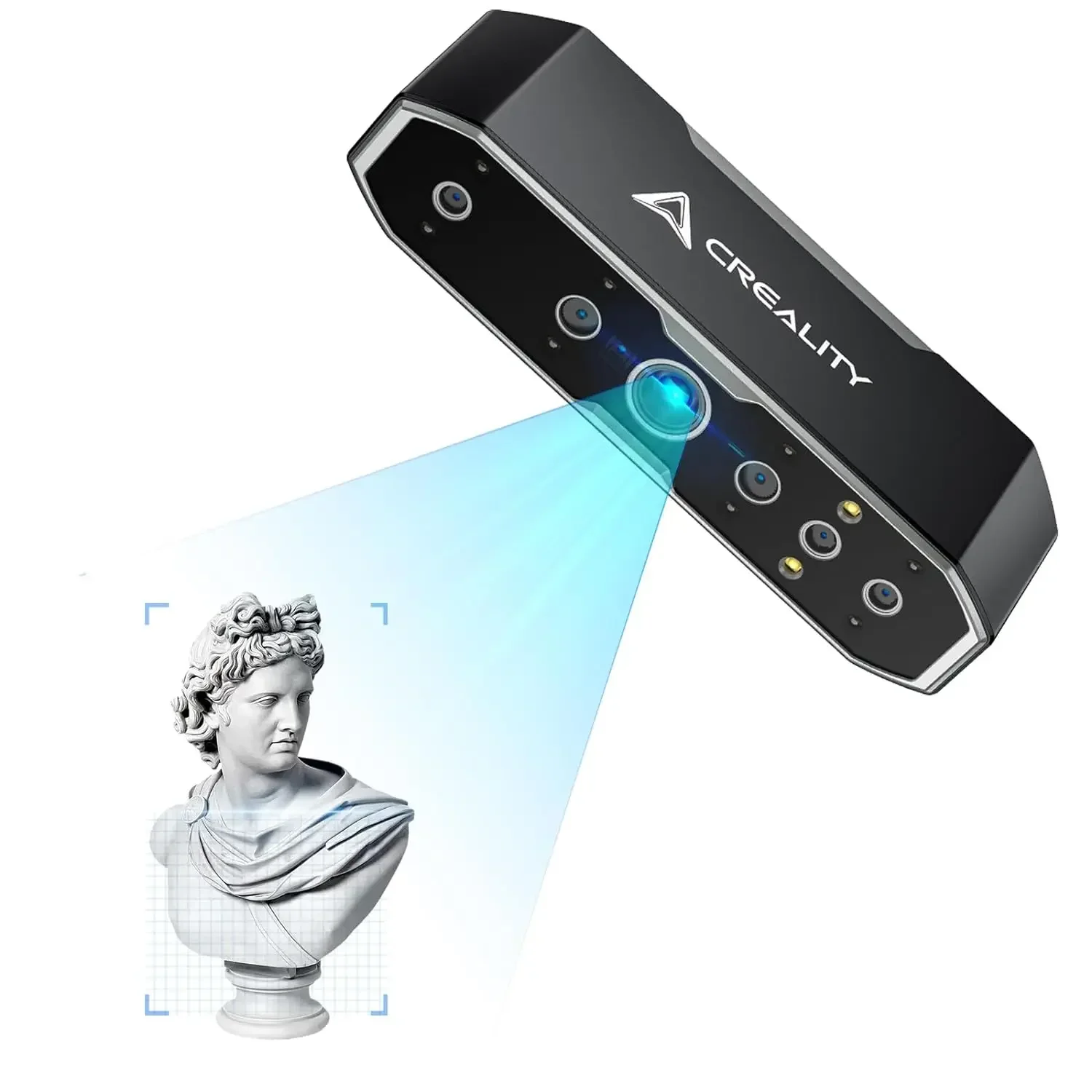 CR-Scan Otter 3D Scanner for 3D Printing Reverse Engineering, Handheld Scanner with 0.02mm Accuracy Up to 20FPS Scanning