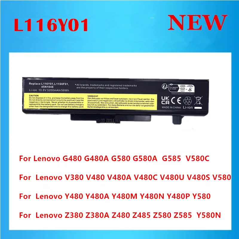 Laptop Battery For Lenovo Y480 Y580 Z480 Z580 Z585 G500 G505 G510 G580 G710 G580A G700 G710AT G585 G580