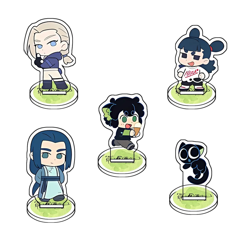 The Legend of Luoxiaohei 10cm Acrylic Stand Keychain Luo Xiaohei Cute Desktop Ornament Collection Christmas Gift