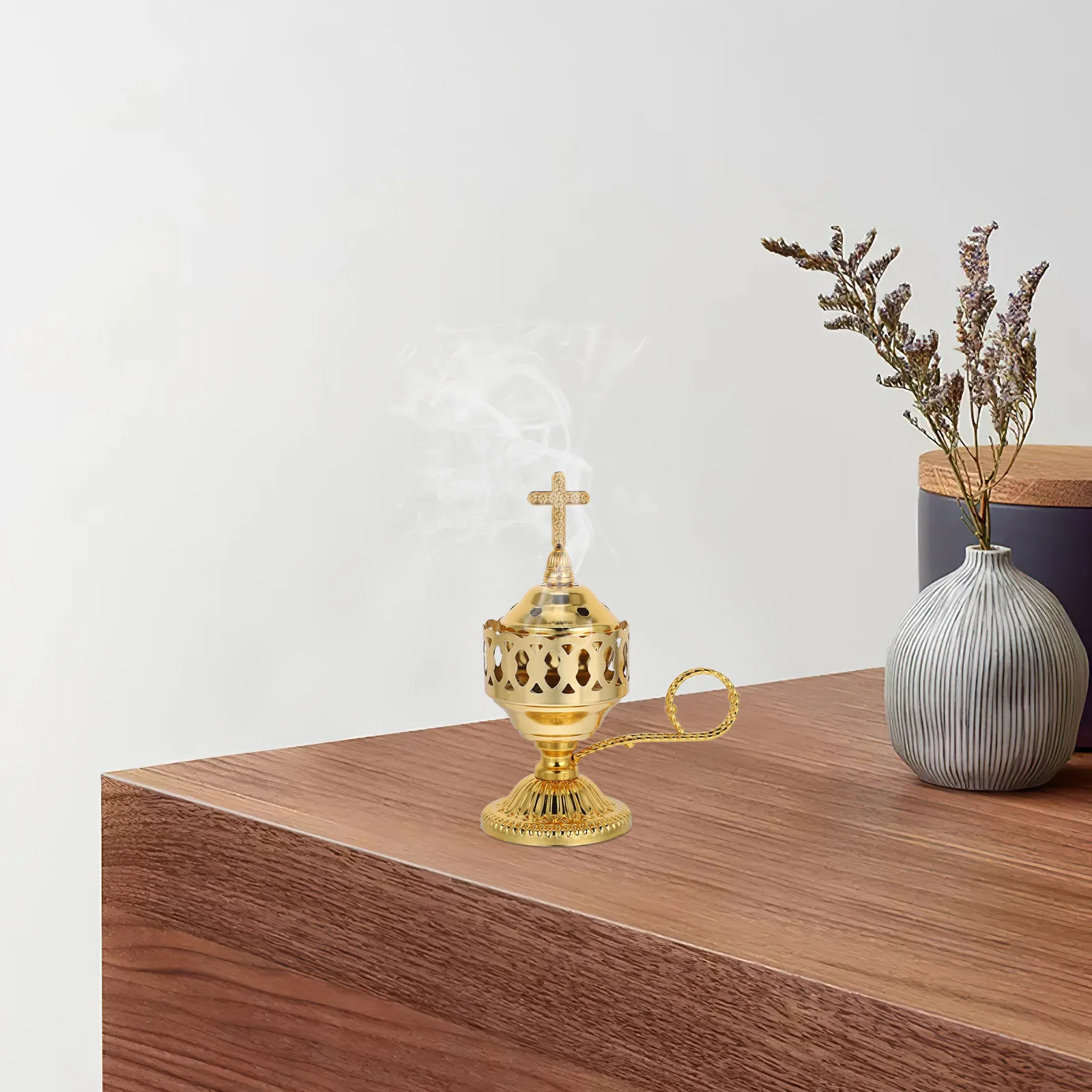 

Middle Incense Burner Handcrafted Charcoal Bakhoor Holder For Home Office Yoga Decor Aromatherapy Burner No