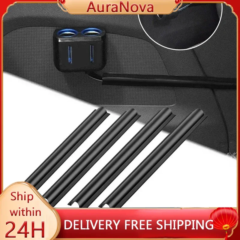 4Pc Sleek Car Cable Organizer Kit Universal Sleeves for a Neat Damage-Free Interior Protect Charging Wires Enhance Aesthethetic