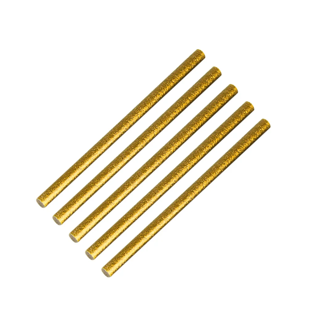 100Pcs Colorful Hot Melt Glue Sticks 7x100mm Golden Resin Material High Strength Aging Resistance for Electronics Fiber Fixation