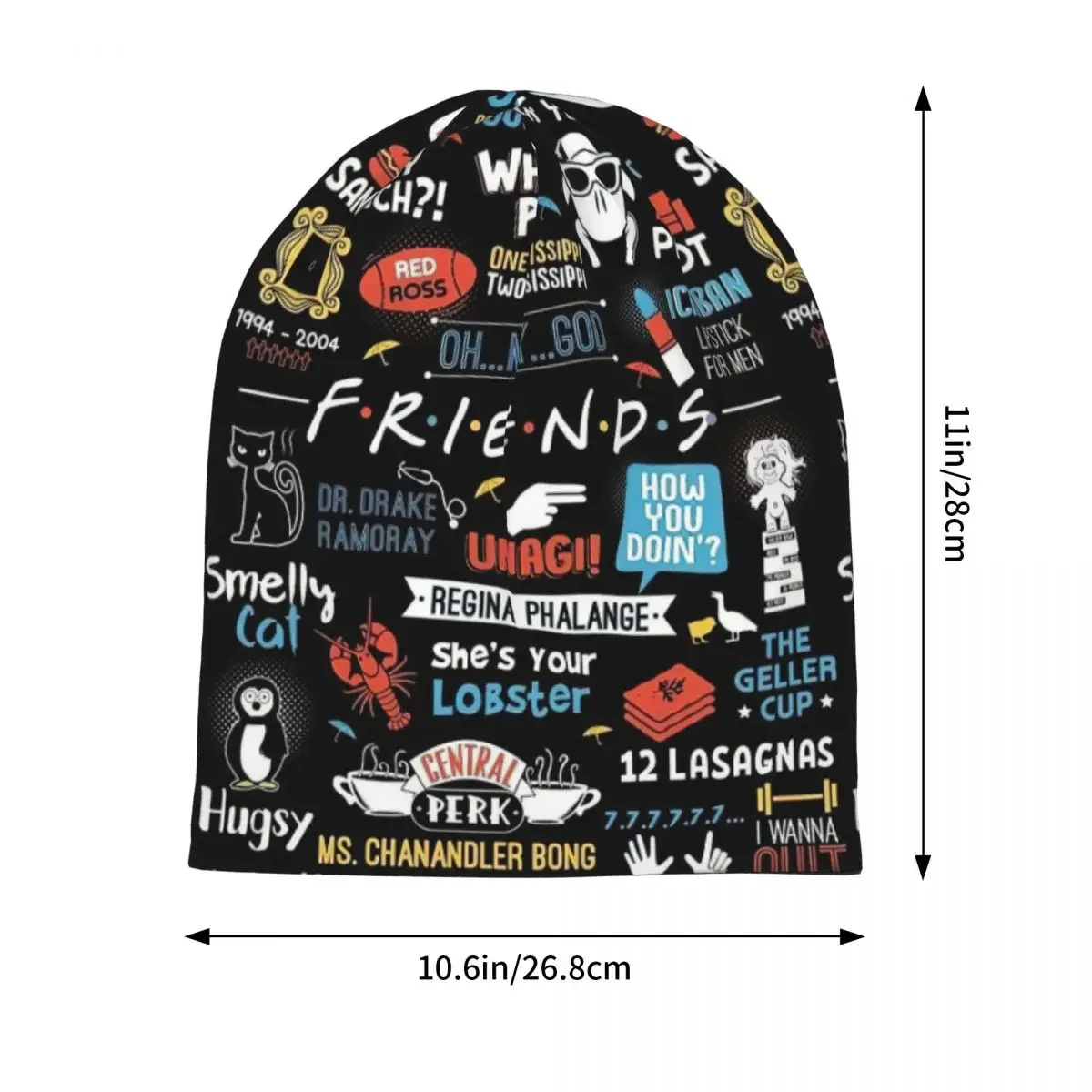 Friends TV Show Series Cap Cartoon Central Perk Cool Unisex Outdoor Skullies Beanies Hats Summer Warm Head Wrap Bonnet Hat