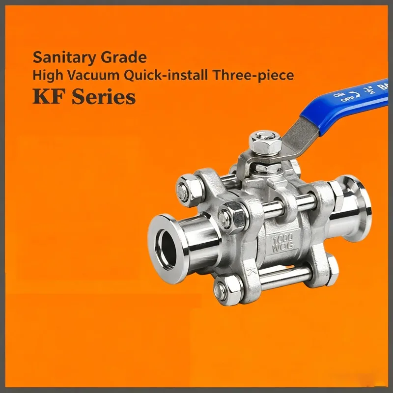 SUS 304 316L Stainless Steel Sanitarry Full Port Shut Off Ball Valve Homebrew KF 16 25 40 50 Vacuum Ferrule