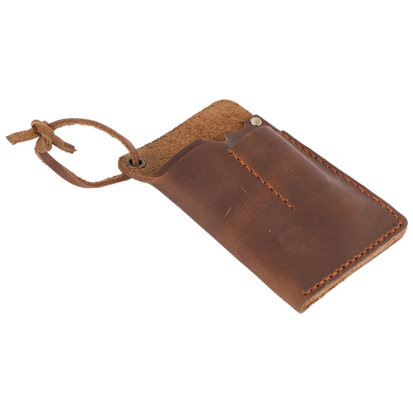 EYFL-2X Handmade EDC Organizer Leather Sheath/ Organizer Slip Pouch Case For Flashlight/Multi-Tool/Knife/Pen
