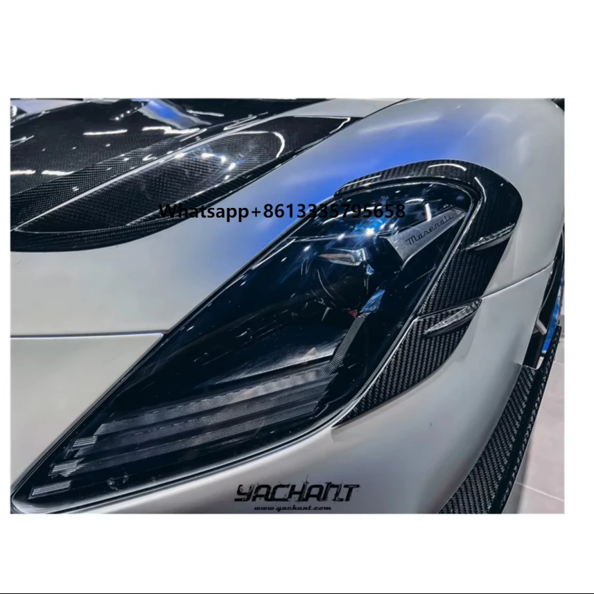 

2020-2023 MC20 MSY Style Front Bumper Canards Dry Carbon Fiber Body Kit Protective Car Styling Body Parts