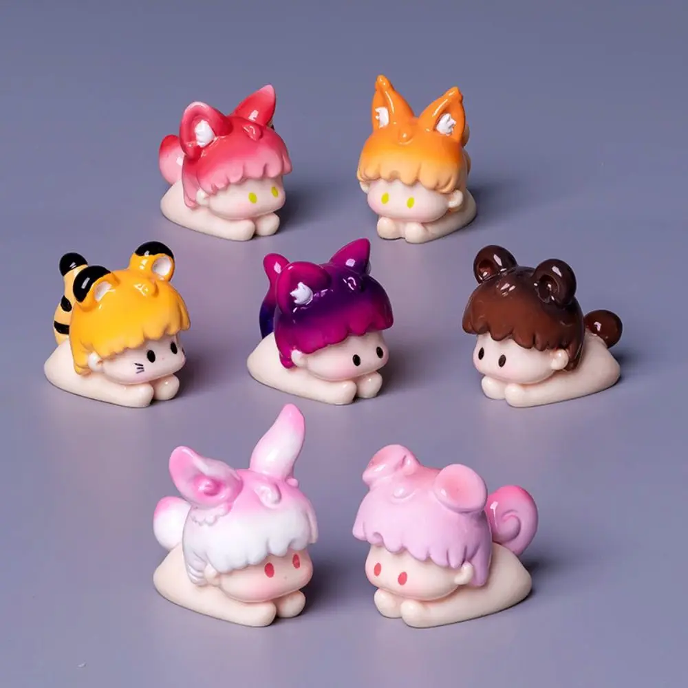 

DIY Craft Resin Animal Model Cartoon Style Modern Design Miniature Animal Figurine Resin Material Miniature Mini Animal Model