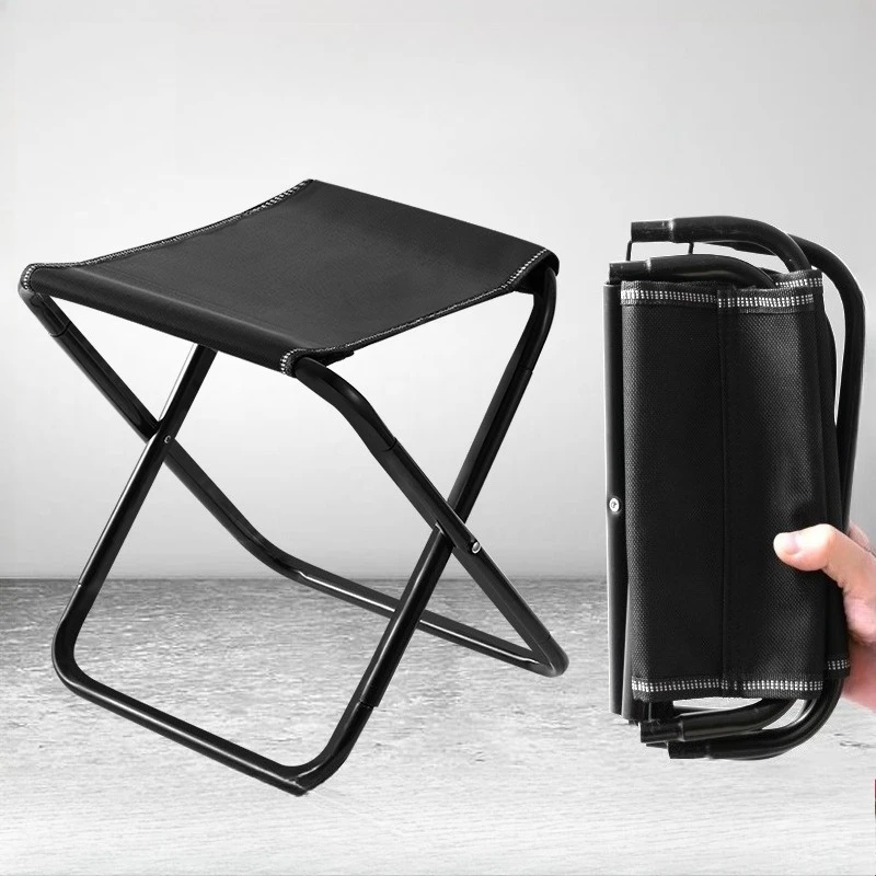 Bolsa criativa estilo ao ar livre portátil dobrável fezes viagem acampamento pesca dobrável pequeno fezes afiado fila lazer mazza