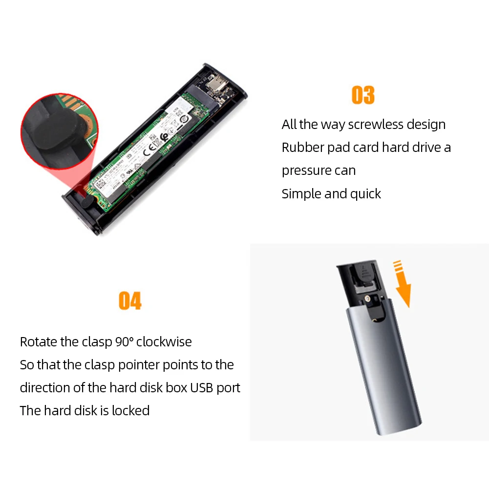 

Корпус для внешнего SSD-накопителя M.2 NVMe/NGFF, адаптер Type-C 3.1 из алюминиевого сплава, с разъемами M/B/(B+M) для SSD-накопителей 2230/2242/2260/2280