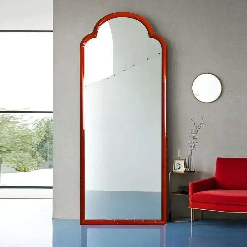 Internet Celebrity INS Entryway Full-Length Mirror Home Use Arched Wall-Mounted Living Room Dressing Mirror