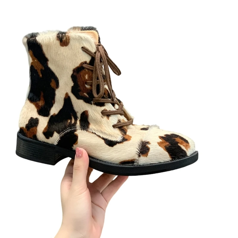 Retro style ankle boots this fall's new niche good-looking all-in-one slimming western boots  нью роки обувь