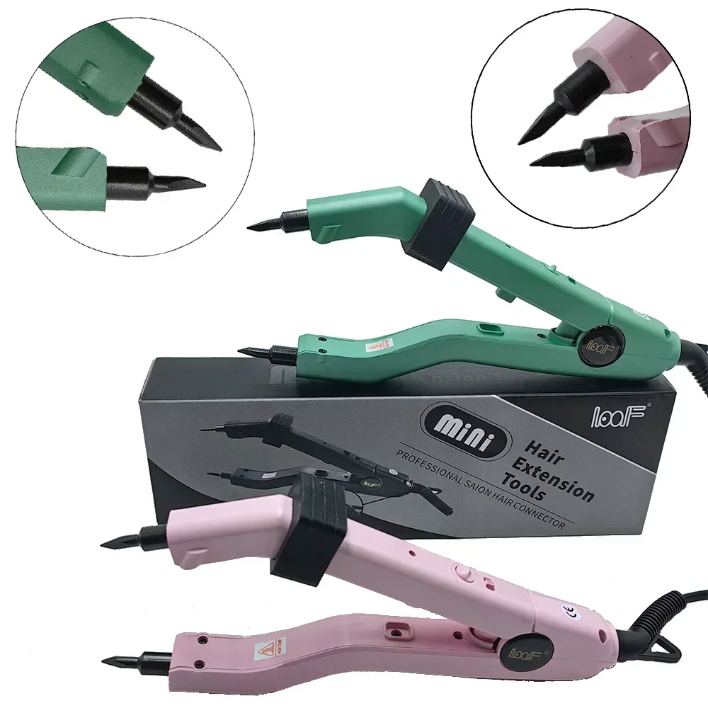 Sharp tip  JR609 Quality Black Heat Hair Connector Temperature Controllable Heat Iron Hair Extension Tools Kit