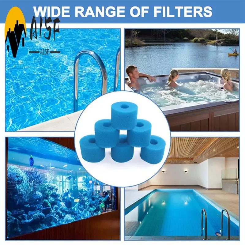 

A15F-For Intex Pure Spa Reusable Washable Foam Hot Tub Filter Cartridge S1 Type Swimming Pool Filter Sponge