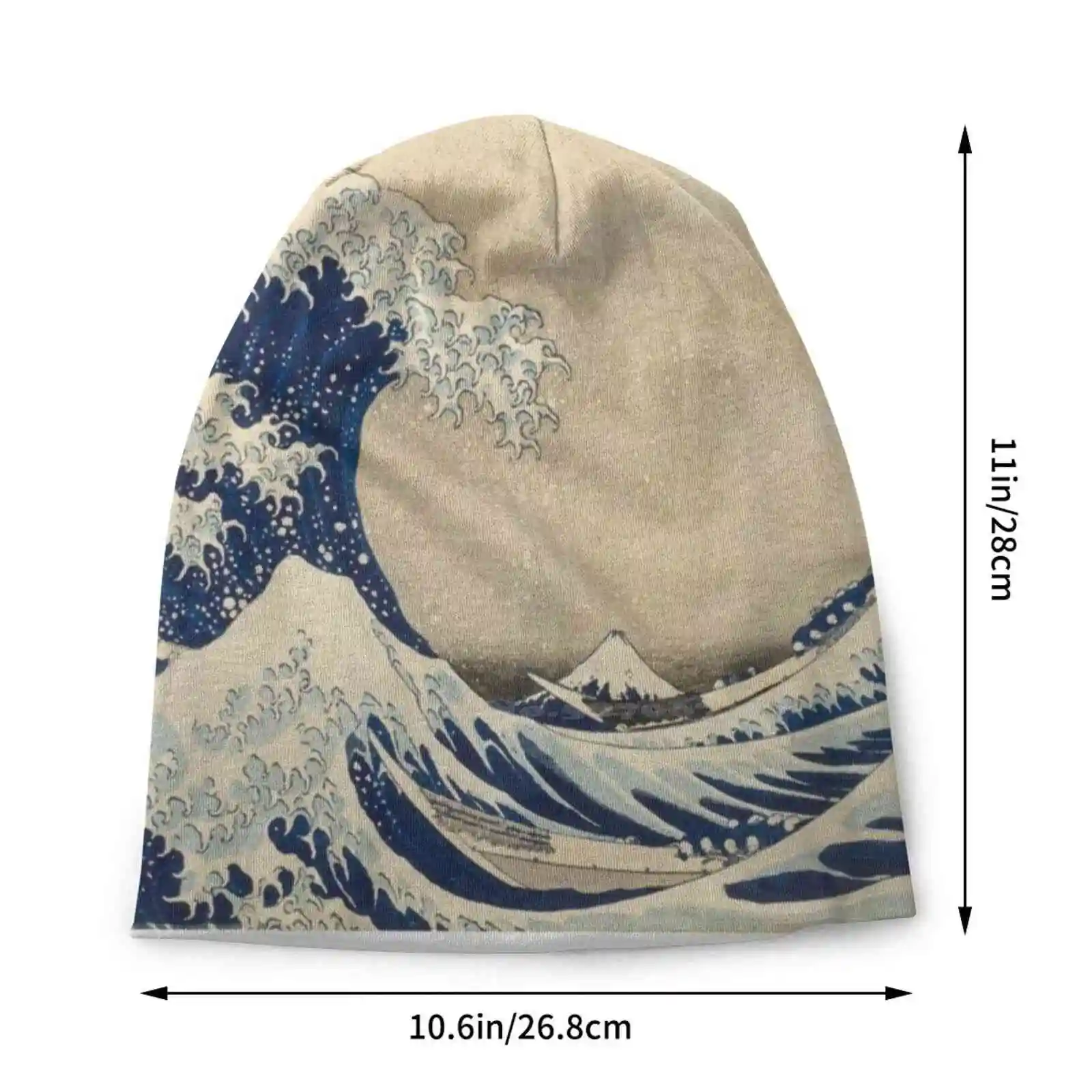 Japanese Tsunami Knitted Hat Warm Beanie Outdoor Caps Japanese Tsunami Wave Ocean Sea Classic Traditional Vintage Hip Cool