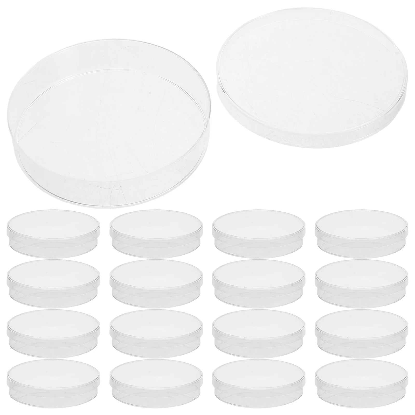 

50Pcs Nutrient Agar Petri Dishes 70mm Pre-Poured Clear Plastic Plates for Student Science Project Laboratory Experiment Supplies