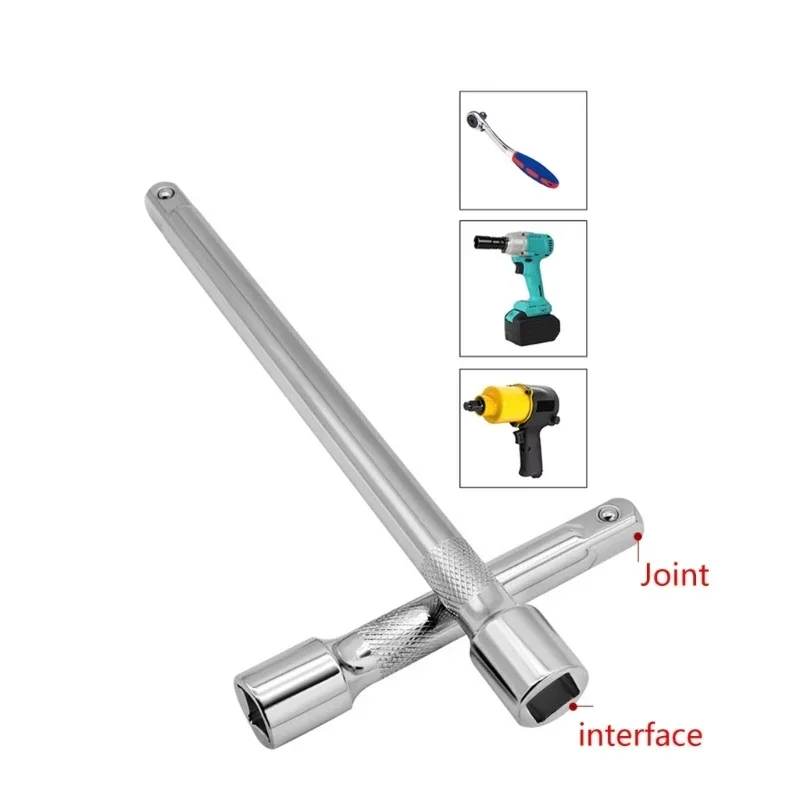 Drives Socket Extension Bar Knurled Non-Slip Grip Efficient Power Output, Easy Screw and Nut Tightening Tool