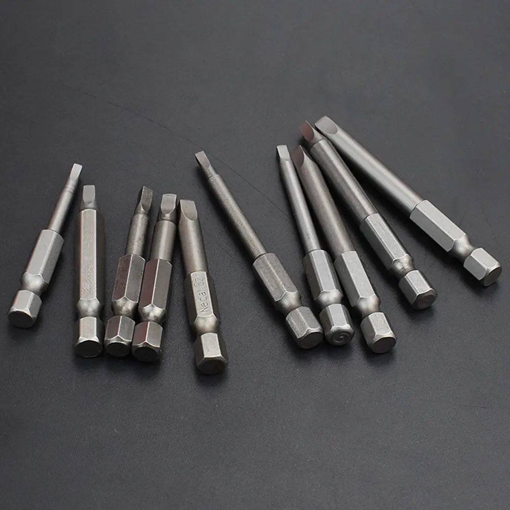 50/65mm Magnetic Square Screwdriver Bit Set S2 Steel Screw Drill Socket SQ Head Tip Adapter Precision Bat Power Tool