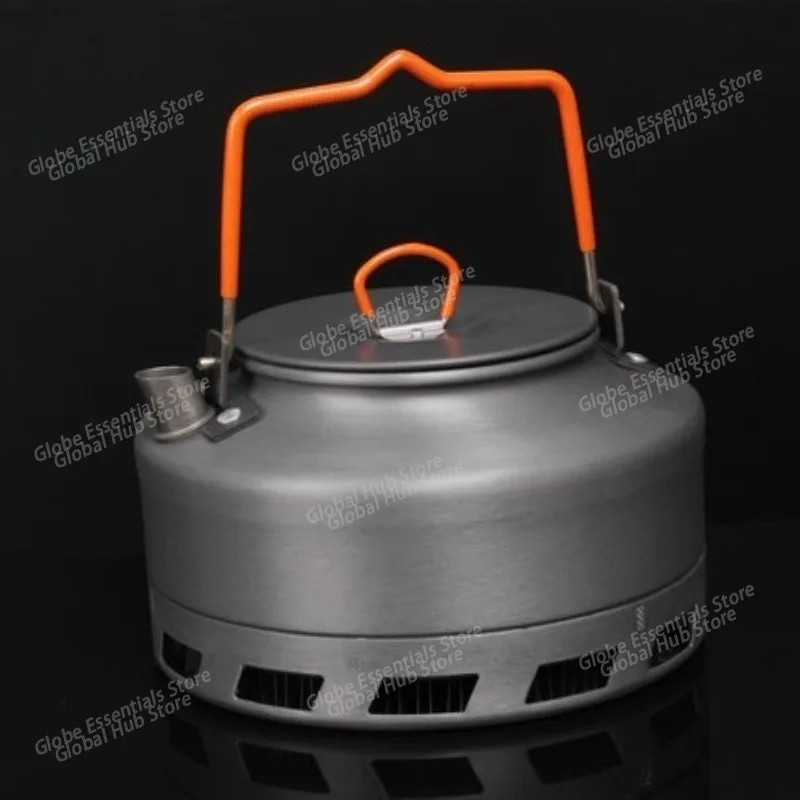 

Портативный чайник для кемпинга, чайник, кофейник, 1,1 л, тепловое кольцо, чайник с быстрым нагревом