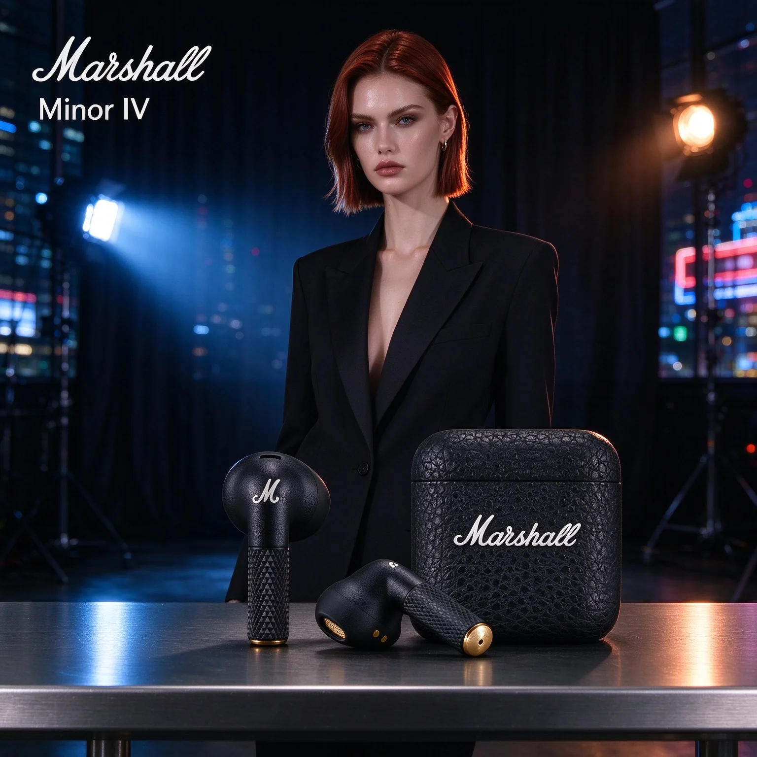 Marshall Minor IV Bluetooth Earbuds, True Wireless Design, IPX4, Wireless Charging, Multipoint & Hands-Free Voice Call Mic