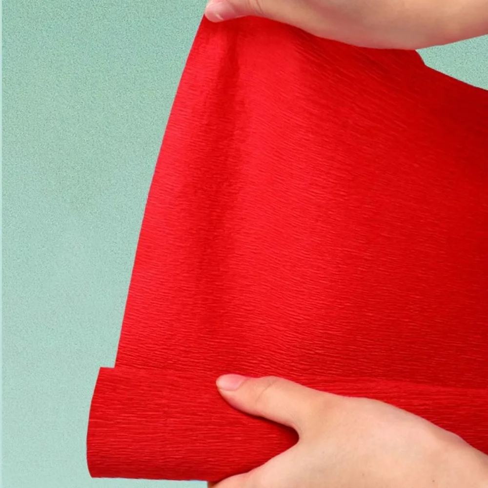 Colored Crepe Paper Origami Crinkled Crepe Paper Craft Handmade DIY Paper Flowers Wrapping Paper Craft Party Decor