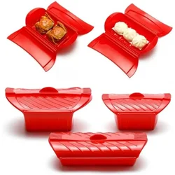 Convenient Silicone Steamer Easy Clean Steam Rack Eco-Friendly Silicone Steam Case Microwavable Food Cooker Cooking Accessories