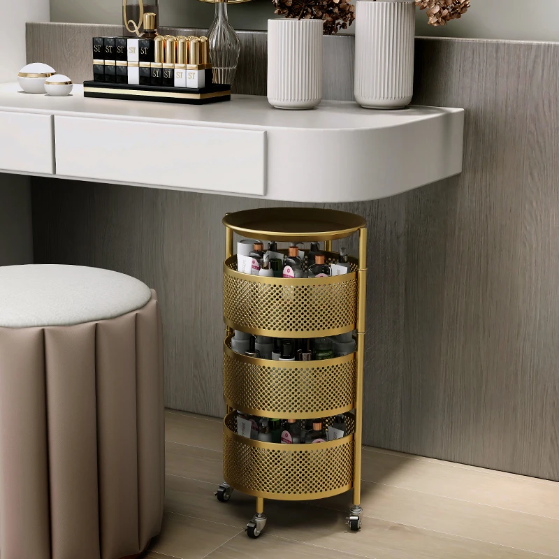 Rotating Cosmetic Storage Shelf: Light Luxury MultiLayer Organizer Skin Care Product Holder for Dresser