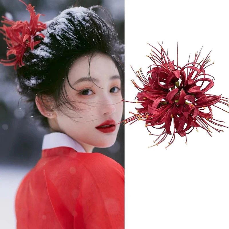 Flower Duckbill Clip Simulation Flower Hairpin Three-dimensional Flower Hairpin Super Fairy Headdress Accessory