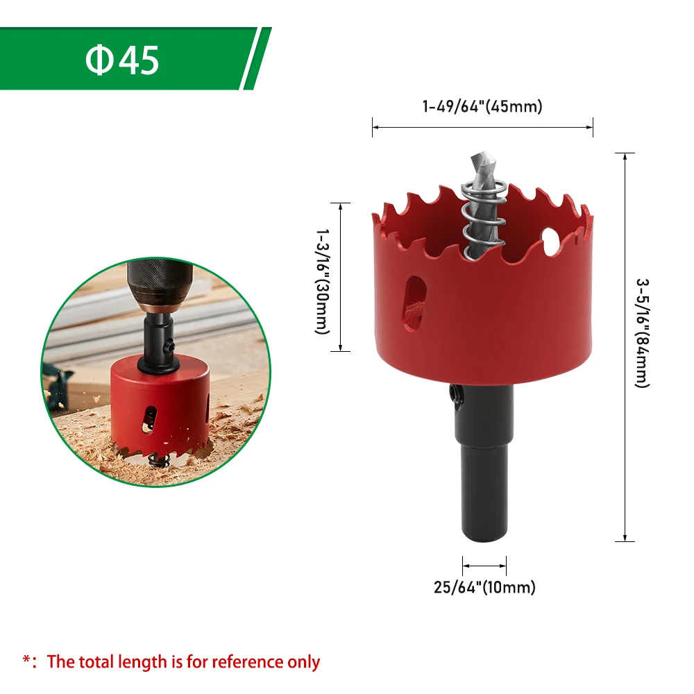 LAVIE 1 Stück 14-200mm M42 Bi-Metall Lochsäge HSS Bohrer Bohrkrone für Metall, Eisen, Aluminium, Edelstahl, Holz, Schneidwerkzeuge – Detail 32