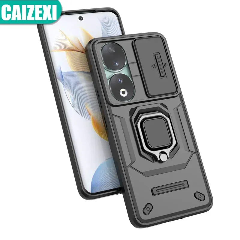 Camera Shockproof Armor Case For Honor 90 Lite Honor90 Nova 12 Pro Nova12 Car Magnetic Holder Ring Protect Cover