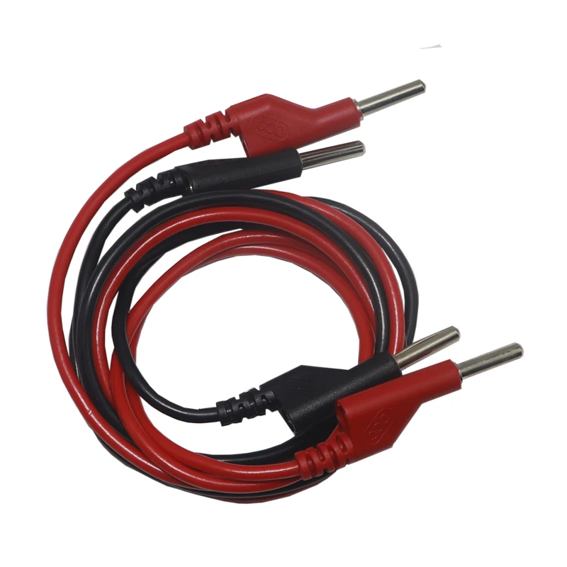 【1PCS】Double Ended Stackable 4MM Banana Plug Male Jack high Voltage Silicone Wire Multimeter Test Cable Lead Cord 1M