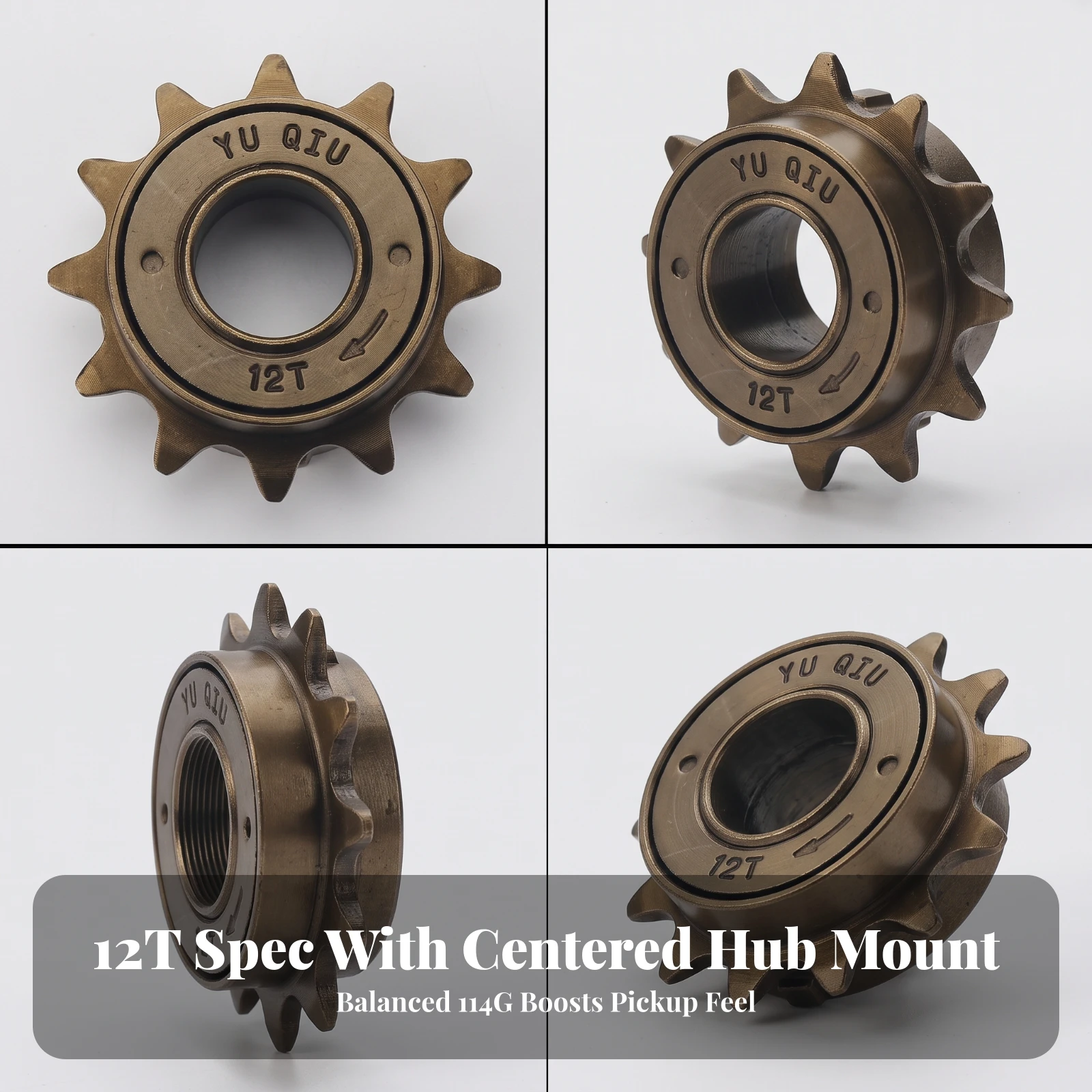 12T Freewheel Long-Lasting Threaded Freewheel Single Speed Sprocket Easy to Install Bike Gear High Precision for Cyclists