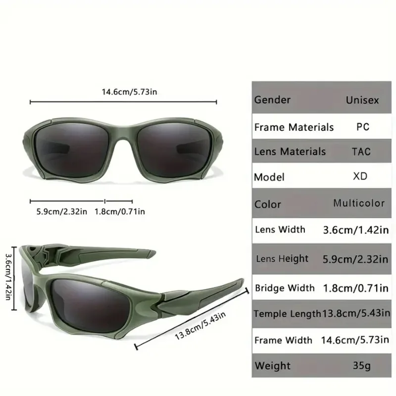 New Outdoor Sports Polarized Sunglasses Men Curve Cutting Frame Stress-Resistant Lens Shield Sun Glasses Wome Driving image 6