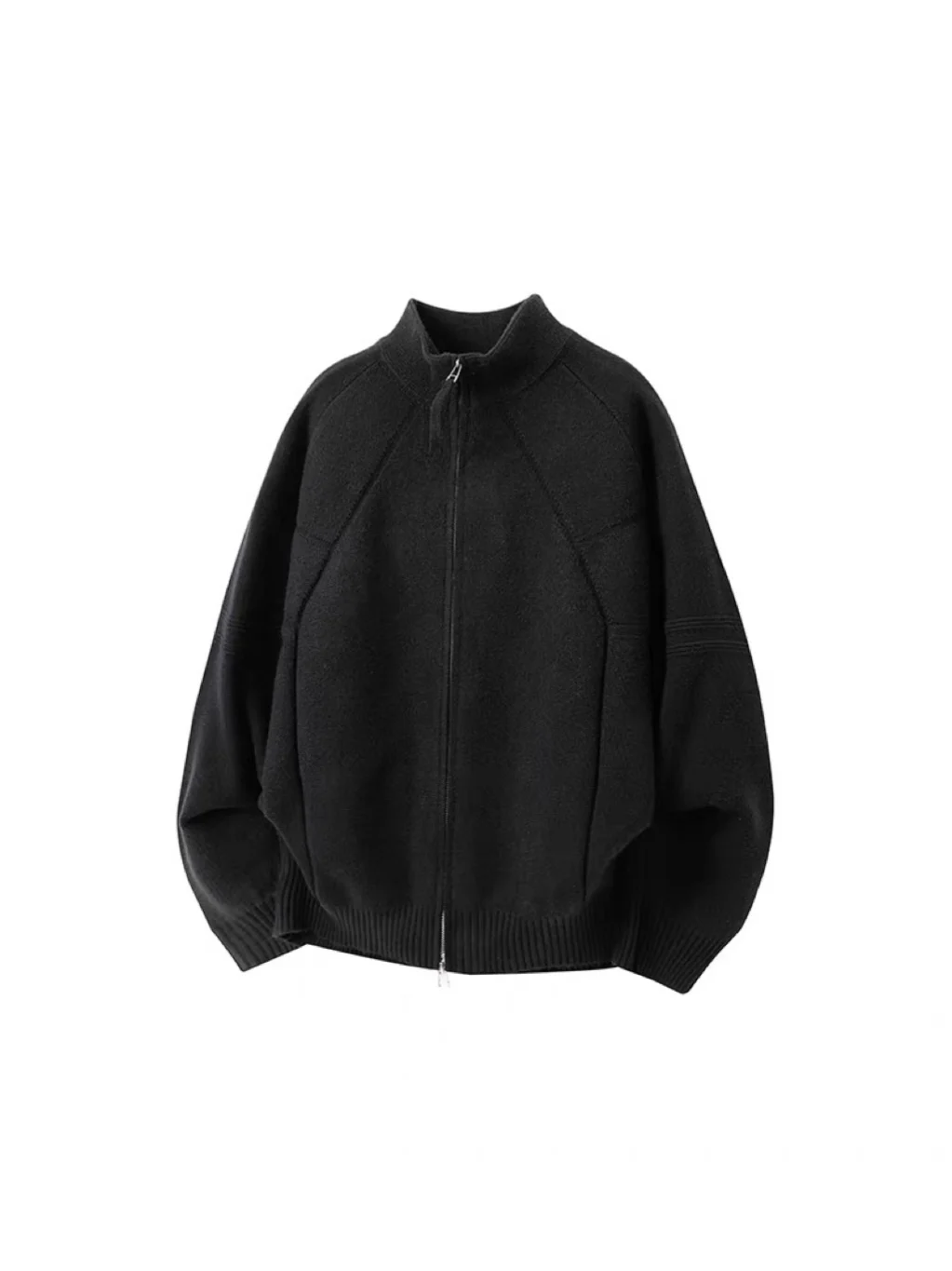 

Открытый кардиган с воротником-молнией в американском стиле ретро, мужской осенне-зимний повседневный свободный крой, вязаный джемпер, верхняя одежда