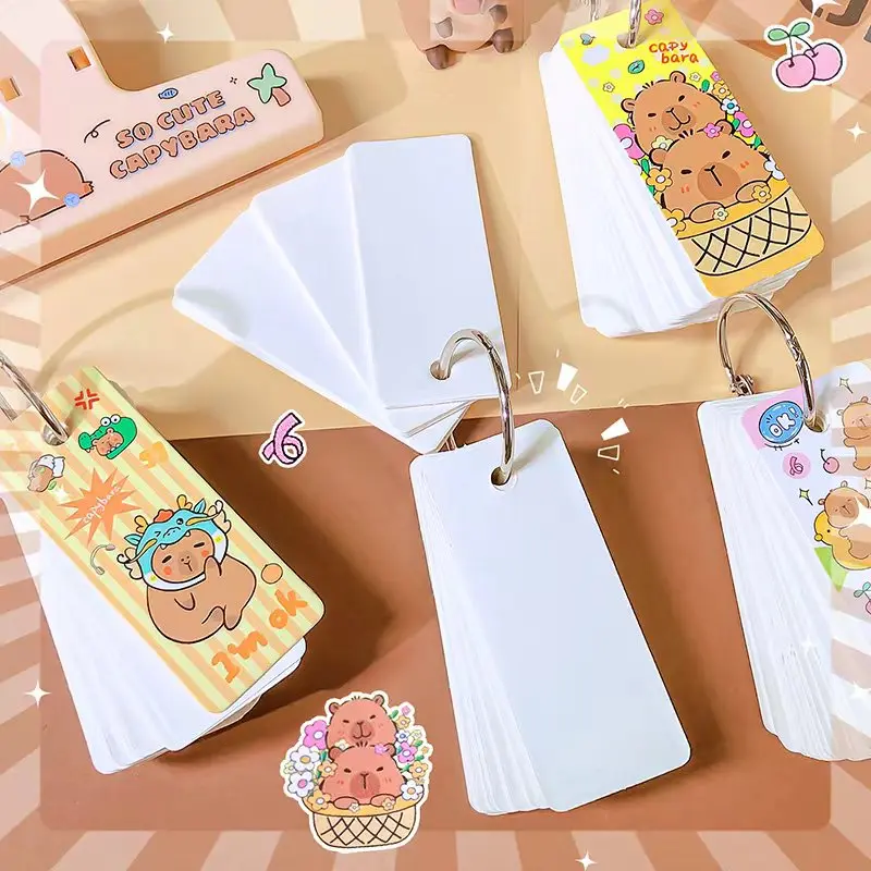 Kawaii stationery supplies back to school  acsesories capybara Diary mini Portable Notebooks  Notepad Ring notebook memo pads