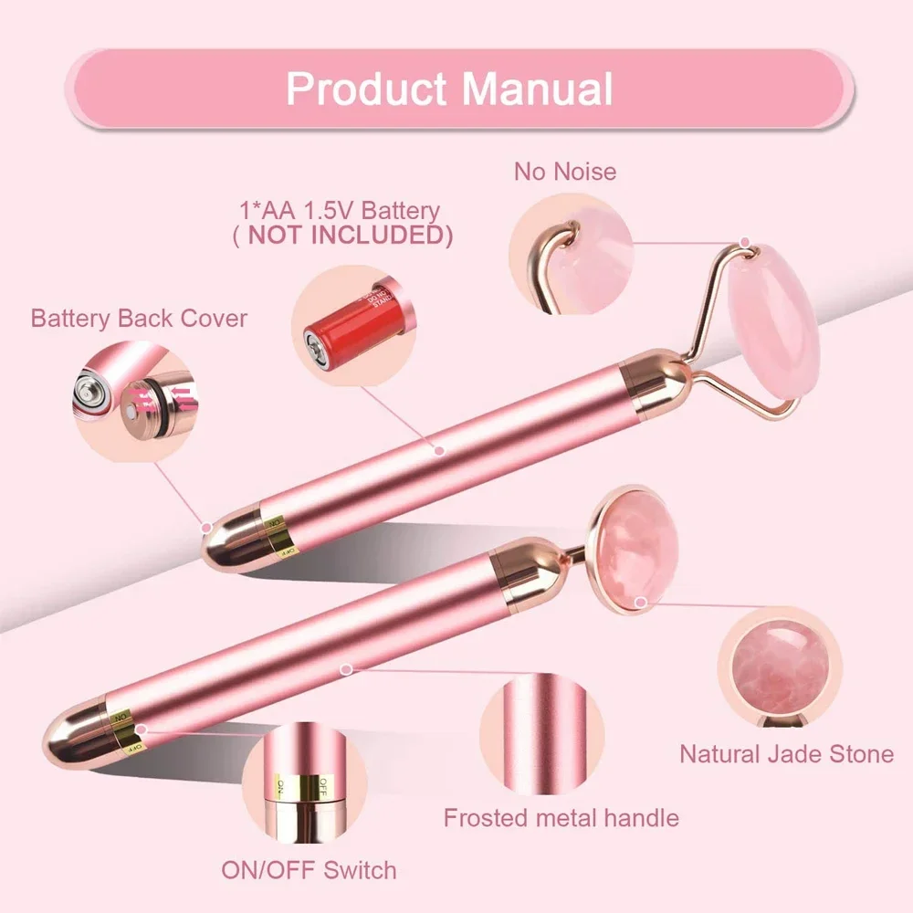 3 in 1 Face Massager Roller Massage Stick 3D Roller Face Massager Kit Gift Set for Face Skin Care Tools Girls Women Home Beauty