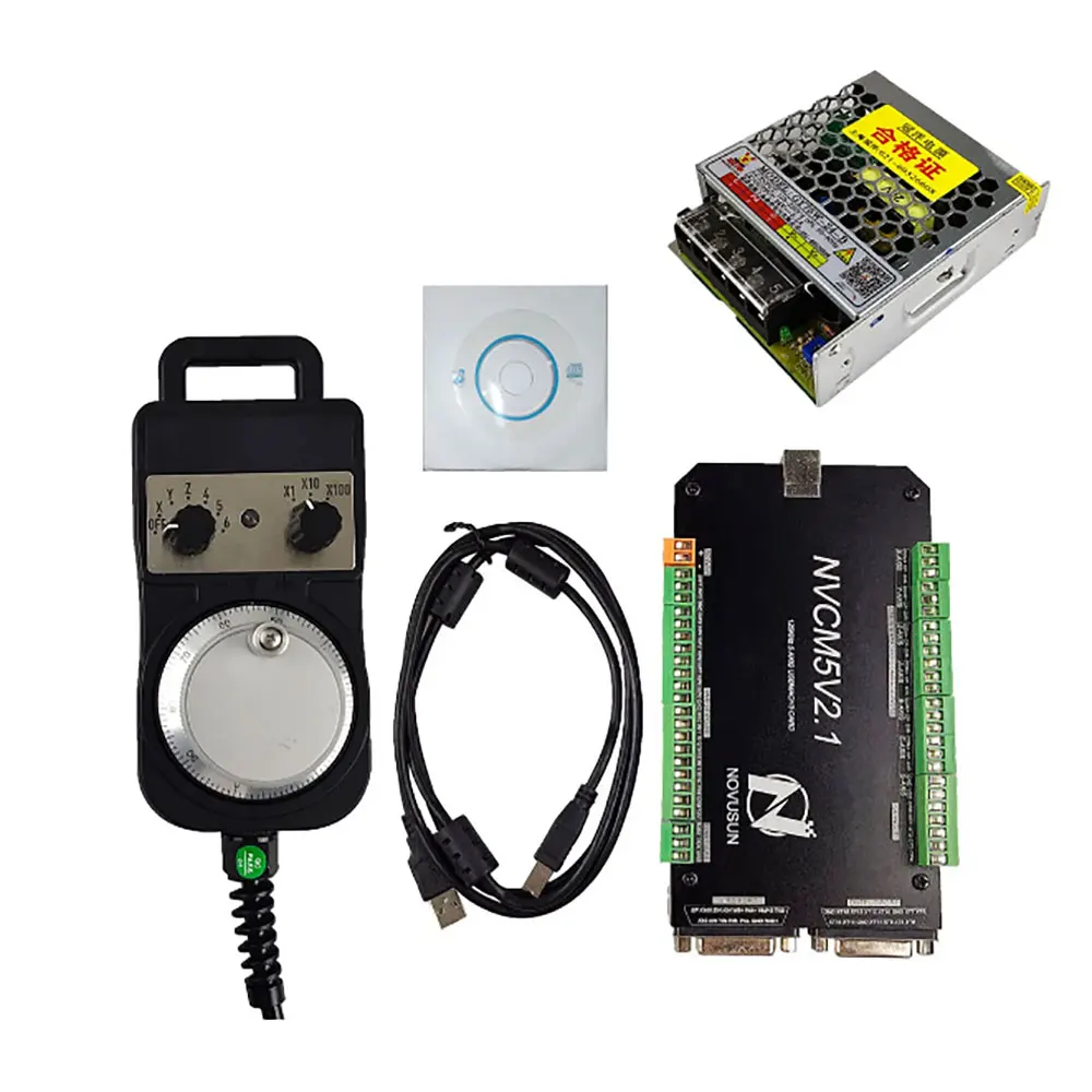 

Mach3 USB interface CNC kit motion controller NVCM 3/4/5/6 axis CNC motion control card, 4/6 axis electronic handwheel 24V DC