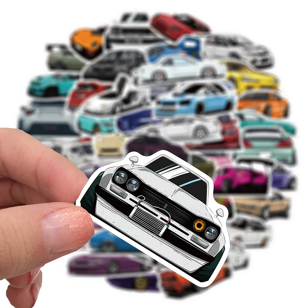 10/30/50/100PCS JDM Retrofit Racing Car Cartoon Stickers Decoration DIY Phone Suitcase Laptop Fridge Wall Sticker Decal Toy Gift