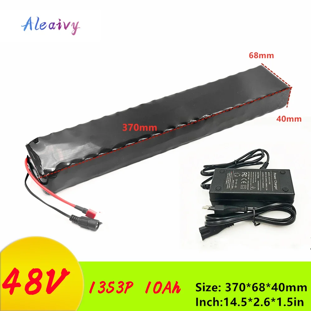 

Aleaivy 48V 13S3P 10Ah 500W Li-Ion Battery Pack, Suitable For 48V Electric Bicycle With 20A BMS Built-In Lithium Battery