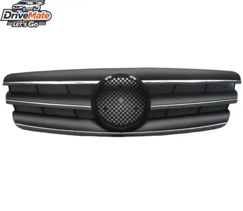 Front Grill Silver CL Style 3 Fins Grille for Mercedes Benz W203 C CLASS 2000-2006