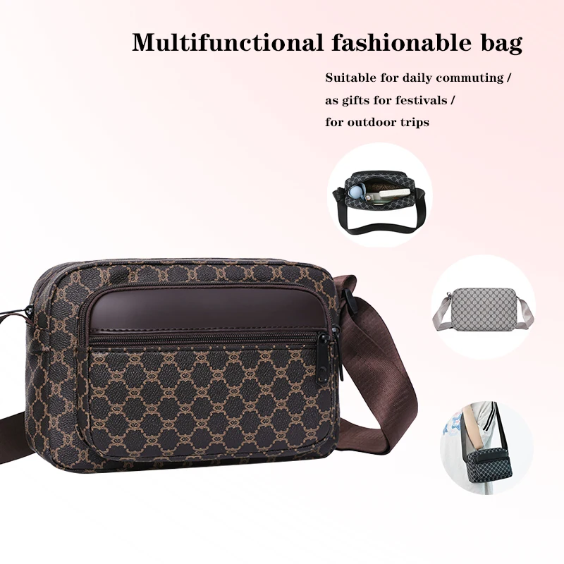

Neutral style shoulder bag for men and women, suitable for giving as a gift for travel and photography. PU bag.