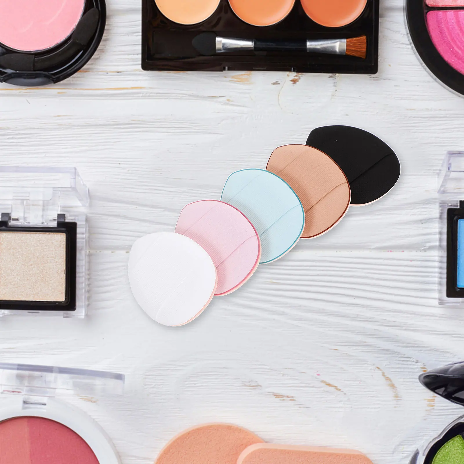 12pcs Mini Makeup Small Portable Foundation Powder Applicator Tools For Face Loose Powder Women Puff